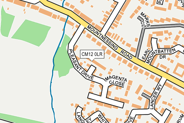 CM12 0LR map - OS OpenMap – Local (Ordnance Survey)