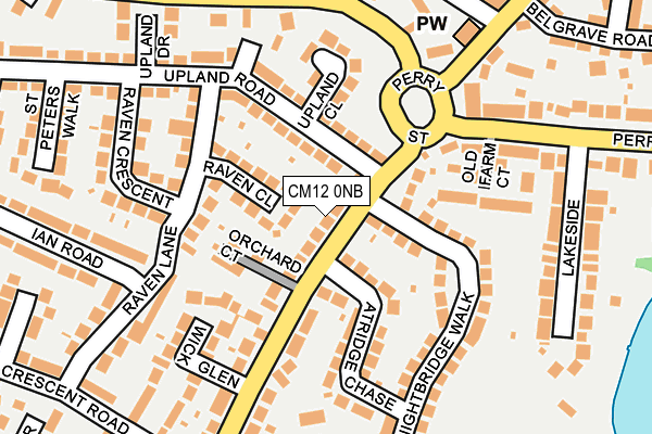 CM12 0NB map - OS OpenMap – Local (Ordnance Survey)