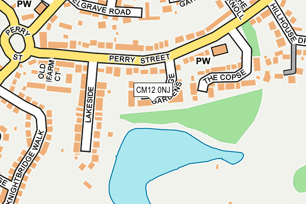 CM12 0NJ map - OS OpenMap – Local (Ordnance Survey)
