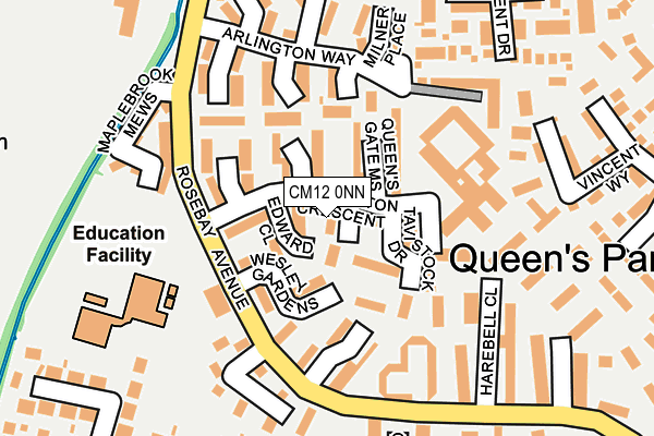CM12 0NN map - OS OpenMap – Local (Ordnance Survey)