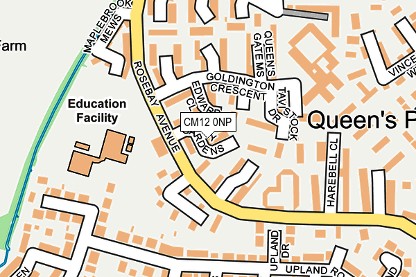 CM12 0NP map - OS OpenMap – Local (Ordnance Survey)