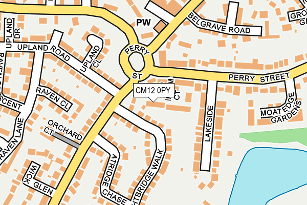 CM12 0PY map - OS OpenMap – Local (Ordnance Survey)