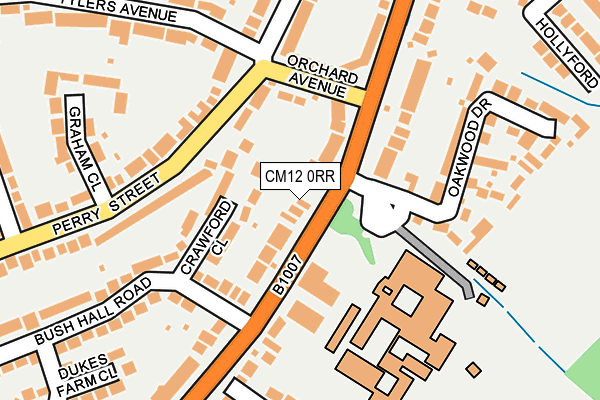 CM12 0RR map - OS OpenMap – Local (Ordnance Survey)
