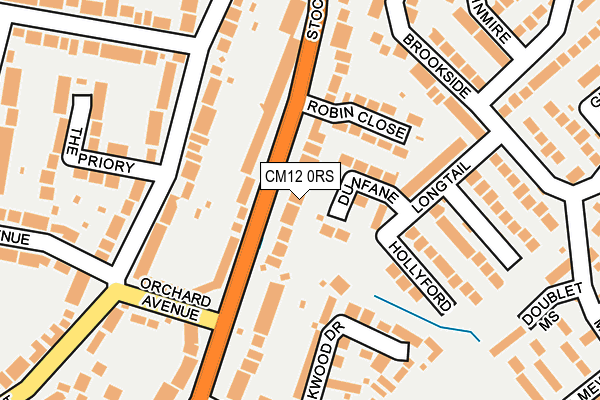 CM12 0RS map - OS OpenMap – Local (Ordnance Survey)