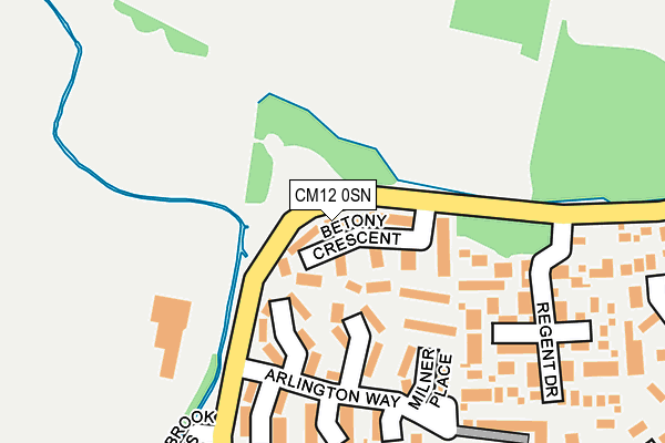 CM12 0SN map - OS OpenMap – Local (Ordnance Survey)