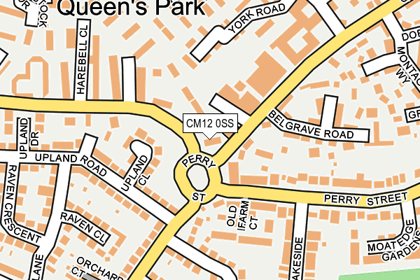 CM12 0SS map - OS OpenMap – Local (Ordnance Survey)