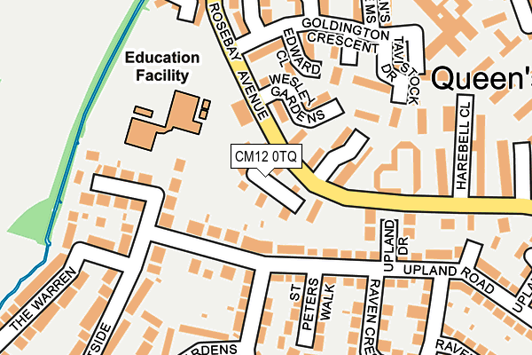 CM12 0TQ map - OS OpenMap – Local (Ordnance Survey)