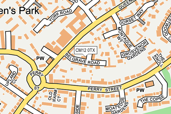 CM12 0TX map - OS OpenMap – Local (Ordnance Survey)