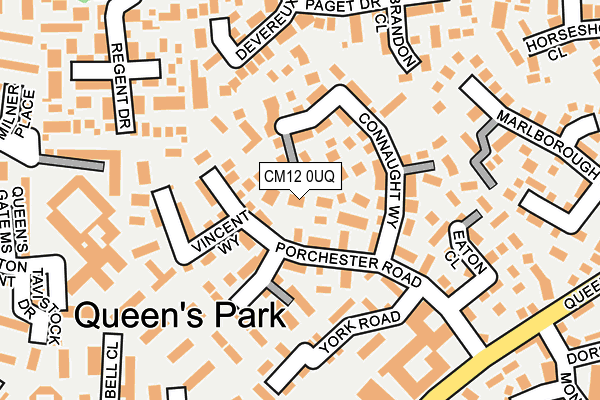 CM12 0UQ map - OS OpenMap – Local (Ordnance Survey)