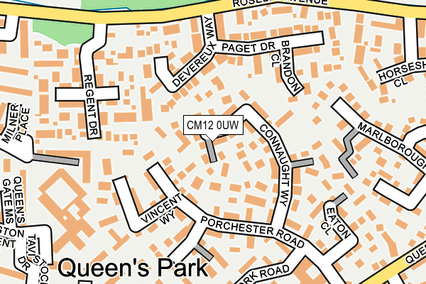 CM12 0UW map - OS OpenMap – Local (Ordnance Survey)