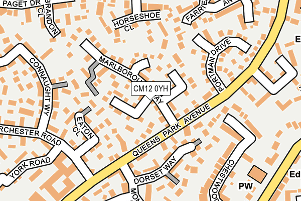 CM12 0YH map - OS OpenMap – Local (Ordnance Survey)