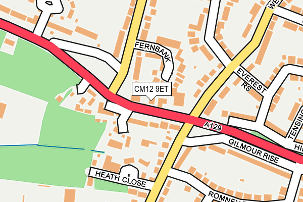 CM12 9ET map - OS OpenMap – Local (Ordnance Survey)