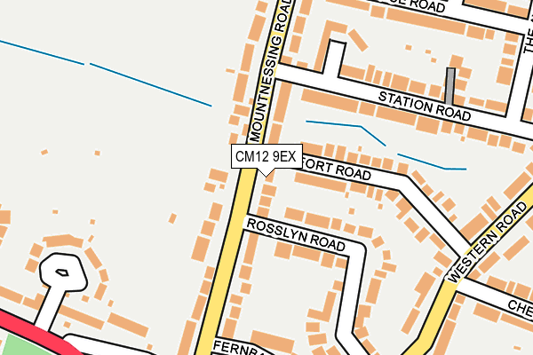 CM12 9EX map - OS OpenMap – Local (Ordnance Survey)
