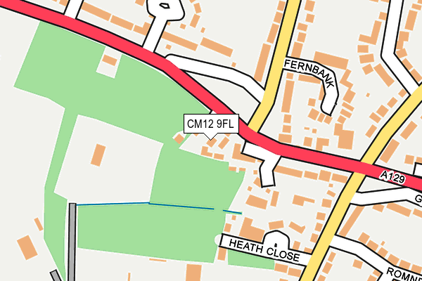 CM12 9FL map - OS OpenMap – Local (Ordnance Survey)