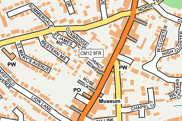 CM12 9FR map - OS OpenMap – Local (Ordnance Survey)