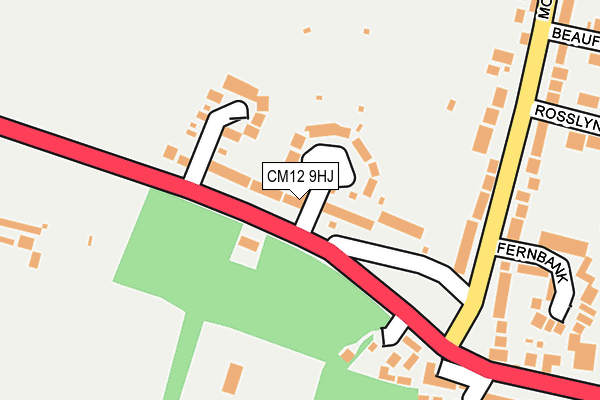 CM12 9HJ map - OS OpenMap – Local (Ordnance Survey)