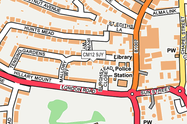 CM12 9JY map - OS OpenMap – Local (Ordnance Survey)