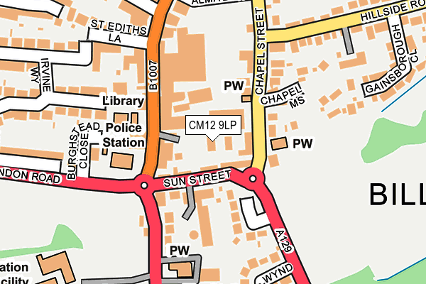 CM12 9LP map - OS OpenMap – Local (Ordnance Survey)