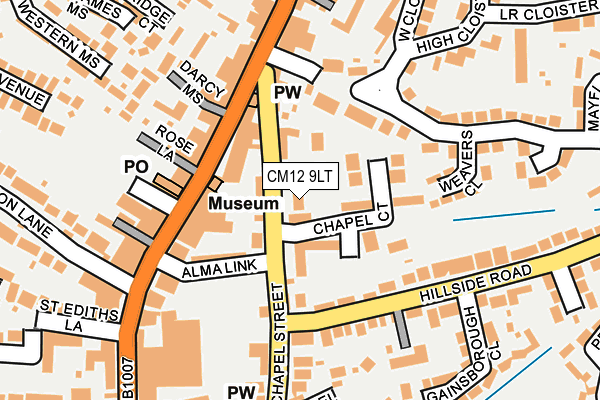 CM12 9LT map - OS OpenMap – Local (Ordnance Survey)