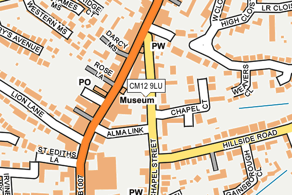 CM12 9LU map - OS OpenMap – Local (Ordnance Survey)