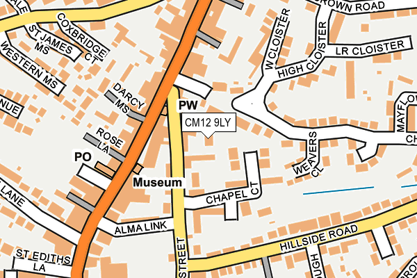 CM12 9LY map - OS OpenMap – Local (Ordnance Survey)