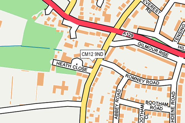 CM12 9ND map - OS OpenMap – Local (Ordnance Survey)