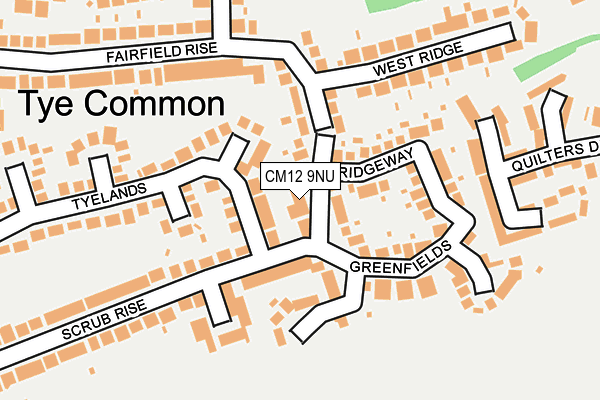 CM12 9NU map - OS OpenMap – Local (Ordnance Survey)