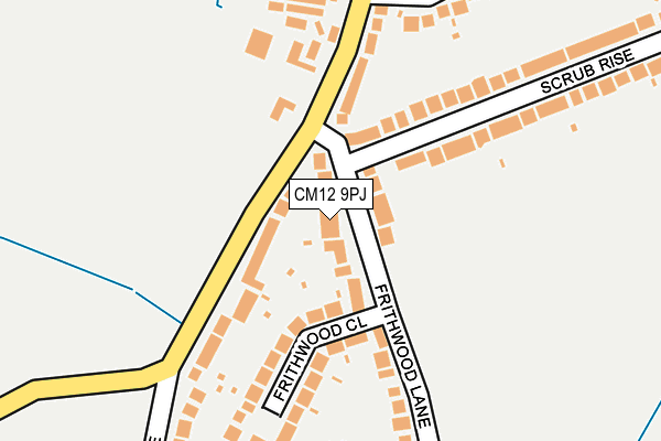 CM12 9PJ map - OS OpenMap – Local (Ordnance Survey)
