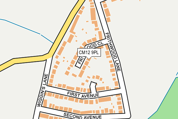 CM12 9PL map - OS OpenMap – Local (Ordnance Survey)