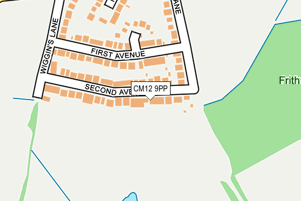 CM12 9PP map - OS OpenMap – Local (Ordnance Survey)