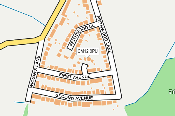 CM12 9PU map - OS OpenMap – Local (Ordnance Survey)
