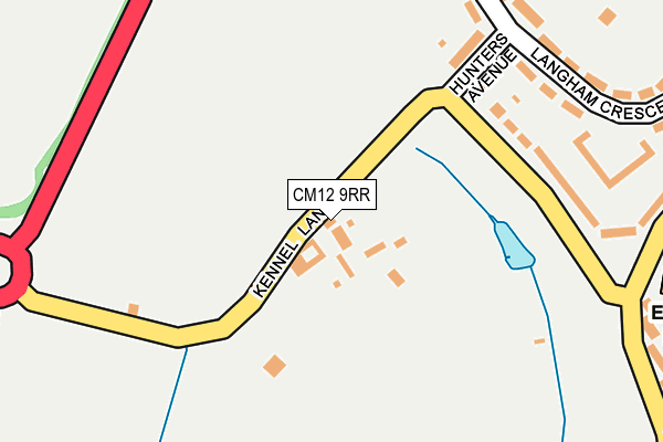CM12 9RR map - OS OpenMap – Local (Ordnance Survey)