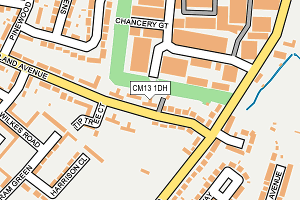CM13 1DH map - OS OpenMap – Local (Ordnance Survey)