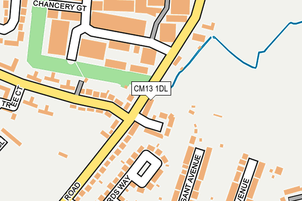 CM13 1DL map - OS OpenMap – Local (Ordnance Survey)