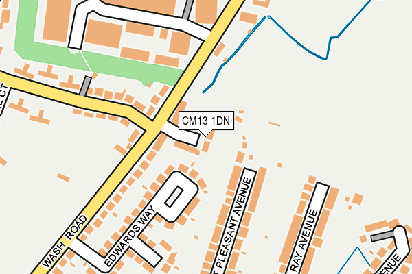 CM13 1DN map - OS OpenMap – Local (Ordnance Survey)