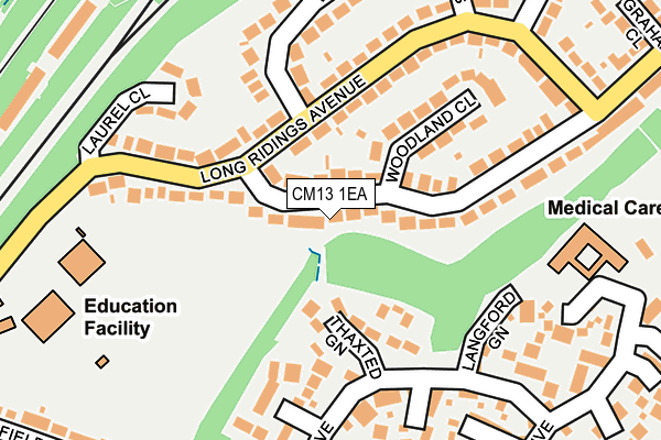 CM13 1EA map - OS OpenMap – Local (Ordnance Survey)