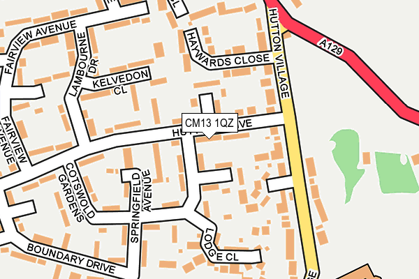 CM13 1QZ map - OS OpenMap – Local (Ordnance Survey)