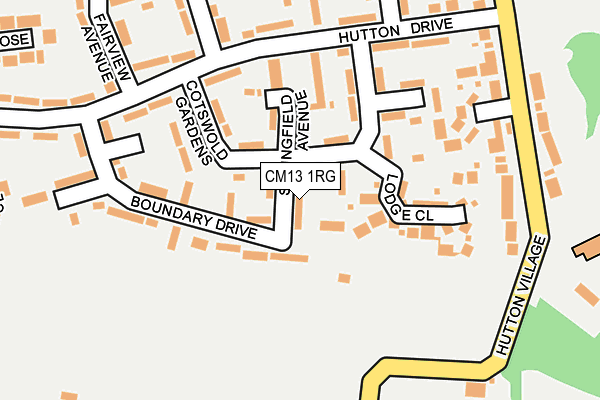 CM13 1RG map - OS OpenMap – Local (Ordnance Survey)