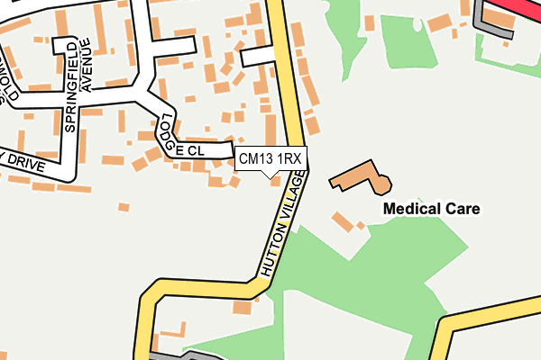 CM13 1RX map - OS OpenMap – Local (Ordnance Survey)