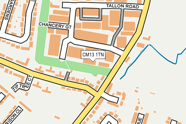 CM13 1TN map - OS OpenMap – Local (Ordnance Survey)