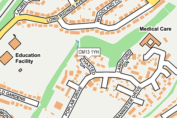 CM13 1YH map - OS OpenMap – Local (Ordnance Survey)