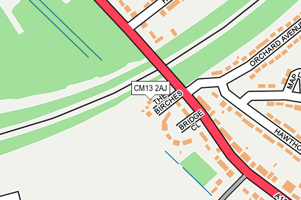 CM13 2AJ map - OS OpenMap – Local (Ordnance Survey)