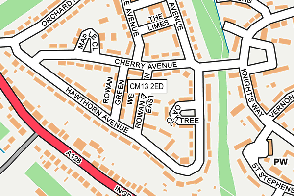 CM13 2ED map - OS OpenMap – Local (Ordnance Survey)