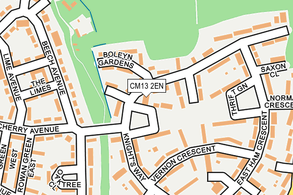 CM13 2EN map - OS OpenMap – Local (Ordnance Survey)
