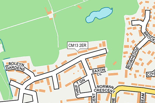 CM13 2ER map - OS OpenMap – Local (Ordnance Survey)