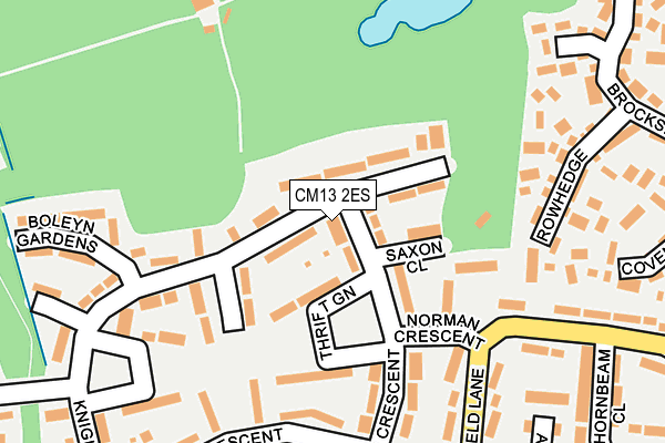 CM13 2ES map - OS OpenMap – Local (Ordnance Survey)