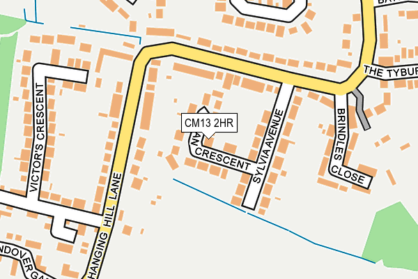 CM13 2HR map - OS OpenMap – Local (Ordnance Survey)