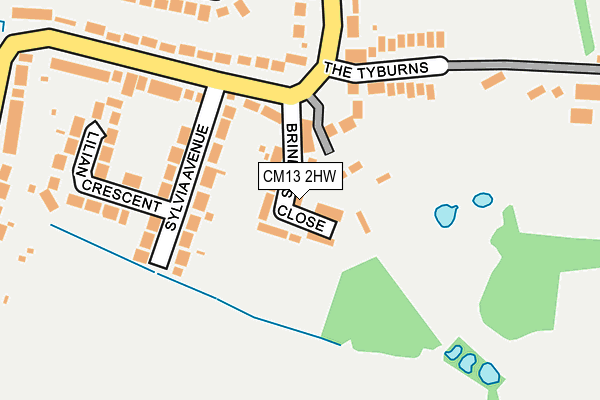 CM13 2HW map - OS OpenMap – Local (Ordnance Survey)