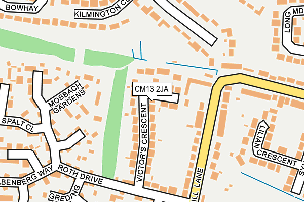 CM13 2JA map - OS OpenMap – Local (Ordnance Survey)
