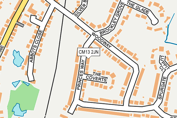 CM13 2JN map - OS OpenMap – Local (Ordnance Survey)